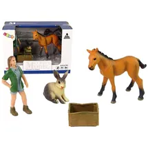LeanToys Leichtes Pferd Figurenset Tiere 12 cm