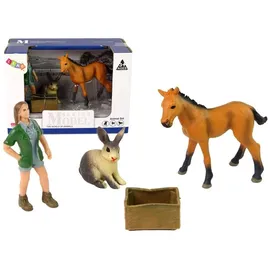 LeanToys Leichtes Pferd Figurenset Tiere 12 cm