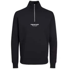 JACK & JONES Vesterbro Sweat Quarter Zip Hn Sn Halbreißverschluss-sweatshirt Black 2XL