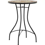 vidaXL Mosaik-Bistrotisch Ø 50 x 70 cm Rot/Weiß