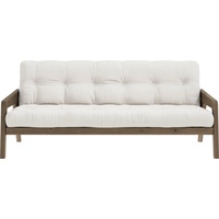 Karup DESIGN Sofas Gr. B/H/T: 204 cm x 40 cm x 90 cm, Gestell: Carob Brown, beige (natur) Einzelsofas