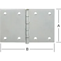 Vormann Tür-Scharnier breit,B75xH50mm gerollt Edelstahl,rostfrei