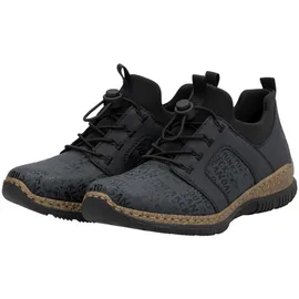 Rieker Slip-On Sneaker / Schlupfschuh, Freizeitschuh, Halbschuh mit praktischen Anziehlaschen, schwarz