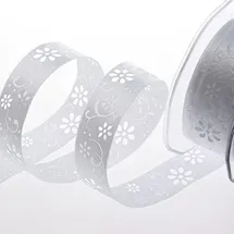 Deko AS GmbH Dekoband Stoff Open Spring Flower 40 mm x 20 m