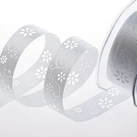 Deko AS GmbH Dekoband Stoff Open Spring Flower 40 mm x 20 m