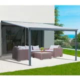 Floraworld Terrassenüberdachung Anthrazit 312 cm