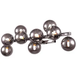 Wandleuchte Wandlampe Flurleuchte Schlafzimmerlampe Chrom Rauchig B 66,5 cm
