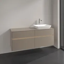 Villeroy & Boch Waschtischunterschrank 4 Auszüge 140 x 54,8 x 50 cm Taupe