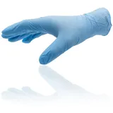 PRO FIT by Fitzner Einweghandschuhe aus Nitril, Einmalhandschuhe, Schutzhandschuhe, Nitrilhandschuhe (100, Stück) Latexfrei, Blau, Lebensmittel zugelassen blau S/7