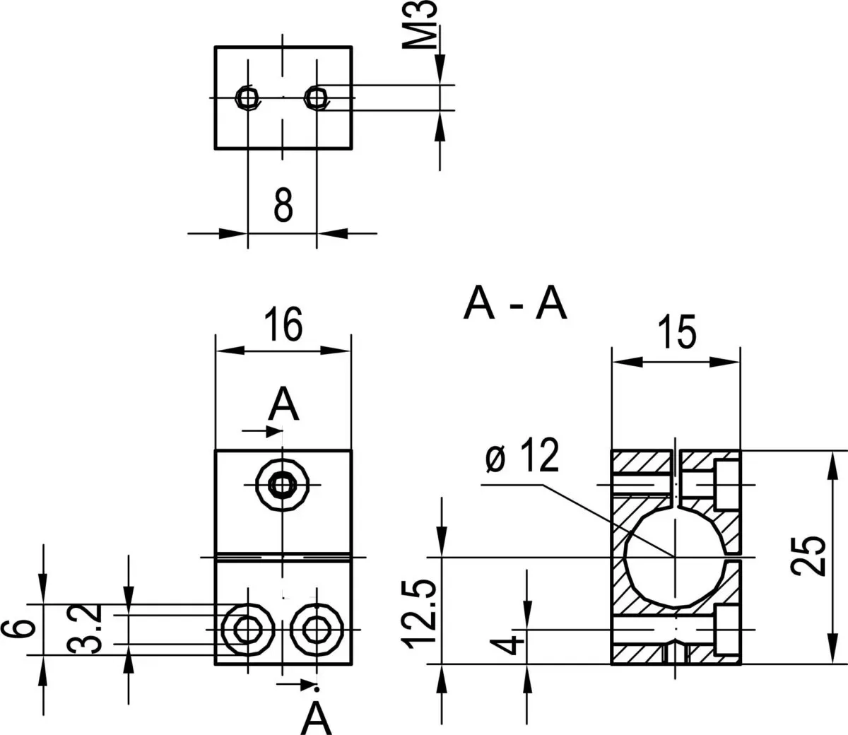 Sensopart Montageblock MB 12