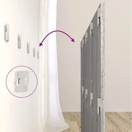 vidaXL Kopfteil mit Nachttischen Grau Sonoma Holzwerkstoff