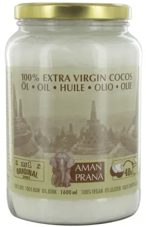 Amanprana Extra Virgin Kokosöl Bio Glasbehälter 1600ml