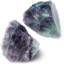 luxuskollektion Fluorit Großer Naturstein 2 Stück Kristalle Heilsteine Meditation