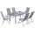 gardenson Gartenmöbel, Set 7-tlg. Taviano Metall/Textil/Glas