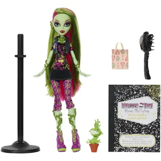 Gruselige Monster-High-Reproduktion der ursprünglichen Venus McFlytrap-Puppe, mit Tagebuch, Puppenständer und Haustier