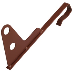 Universal-Schneefangrohrstütze für Großflächenziegel ab 44cm länge, Klemm-Montage, rotbraun