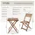Tectake Bistro-Set Sóller 3-tlg. Braun