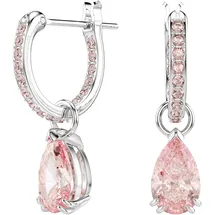Swarovski Attract Drop-Ohrhänger, Rosane, Rhodinierte Ohrringe, mit Swarovski Kristallen im Tropfenschliff