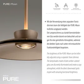 neuhaus pure® by paul neuhaus PURE Moon 3-flg. Ø 32,0 cm braun Glas