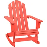 vidaXL Tannenholz Massiv Adirondack Schaukelstuhl Deckchair Schaukelsessel Relaxstuhl Gartensessel Stuhl Sessel Relaxsessel Holzstuhl Gartenstuhl Rot