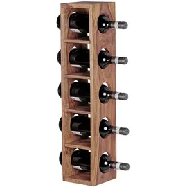 Wohnling Weinregal Mumbai aus Holz Sheesham massiv ca.15x70x15cm