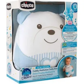 Chicco Plüschmeditationsbär 20 cm Blau/Weiß