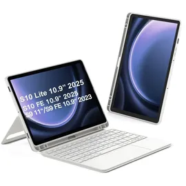 Inateck Hülle mit Tastatur für Samsung Galaxy Tab S10 FE/S9 FE/S9/S10 Lite Weiß