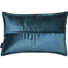 done.® Dekokissen DONE. "Glam", blau (petrol, unifarben), B:40cm L:60cm, Polyester, Dekokissen_Sitzkissen_Kissenhüllen, unifarben, Reißverschluss, Kissenhüle ohne Füllung, 1 Stück