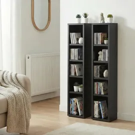 CARO-Möbel CD-Regal 20 x 17 x 186 cm Grau