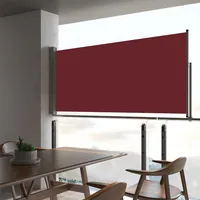 vidaXL Ausziehbare Seitenmarkise 60 x 300 cm rot