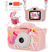 Kinderkamera, Nalezuns Kinder Kamera 1080P 2,0-Zoll-Bildschirm Fotoapparat Kinder mit 32GB SD-Karte Anti-Drop Fotoapparat Kinder für 3-12 Jahre Jungen Mädchen Geburtstagsgeschenk Weihnachten Spielzeug