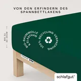 schlafgut Premium Baumwolle 180 x 200 - 200 x 220 cm green deep