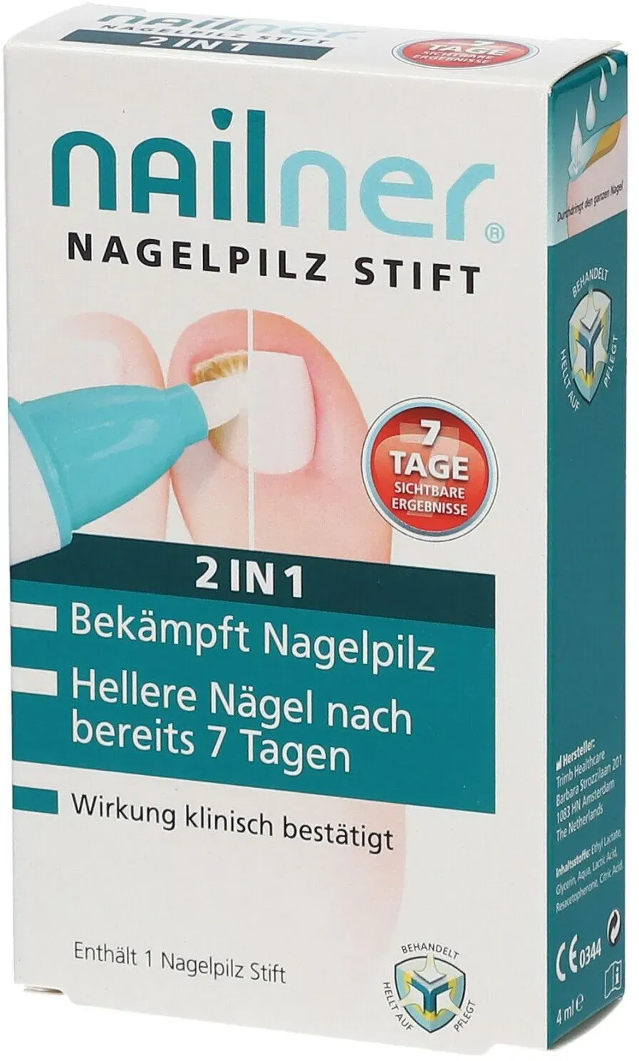 Nailner 2 in 1 Nagelpilz Stift für gesündere, hellere Nägel Stifte 4 ml 4 ml Stifte