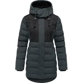 Ragwear Winterjacke "Ashanta Block", Damen, Gr. XXL (44), grau (dunkelgrau), Außenmaterial: 100% Polyester. Innenfutter: 100% Polyester. Wattierung: 100% Polyester, tailliert ca.