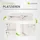 Juskys Eckcouch Cord 3-Sitzer Creme