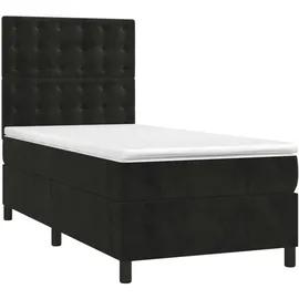vidaXL Boxspringbett 100 x 200 cm Schwarz