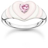 Thomas Sabo Ring in silber, pink weiß + Gr.: 52