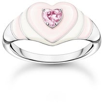 Thomas Sabo Ring in silber, pink weiß + Gr.: 52