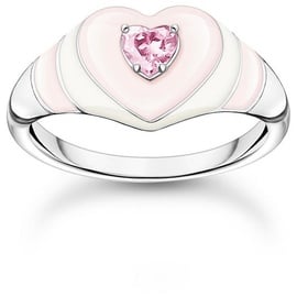 Thomas Sabo Ring in silber, pink weiß + Gr.: 52