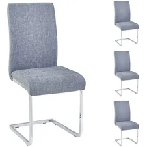 Idimex Schwingstuhl Leticia Stoffbezug grau 4er Set