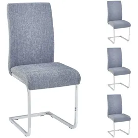 Idimex Schwingstuhl Leticia Stoffbezug grau 4er Set