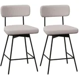 Costway Esszimmerstuhl gepolstert beige 2er Set