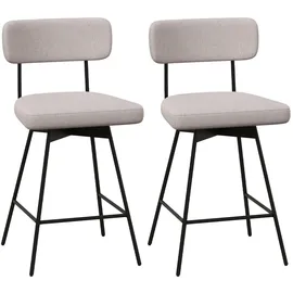 Costway Esszimmerstuhl gepolstert beige 2er Set