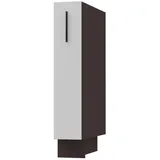 Feldmann-Wohnen Apothekerschrank Bonn (D15/kargo, 1 Türfront, innen 1 Korbauszug mit 2 Ablagen, 1-St., moderne Optik, MDF Fronten) lava / weiß matt grau