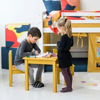 Hoppekids Kindersitzgruppe »MADS Kindersitzgruppe«, (Set, 2 tlg., 1 Tisch, 1 Stuhl), in vielen Farben, mit einem Stuhl, gelb