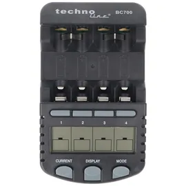 Technoline Schnell-Ladegerät BC 700 mit Entladefunktion und LCD-Display
