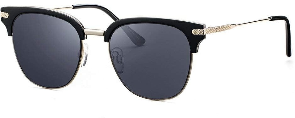 Avoalre Sonnenbrille Retro Sunglasses, 100% UV400 Schutz Trend Vintage Style Verlaufsglas Metallbügeln, Grau