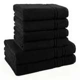 hammetex Handtuchset 6-tlg. schwarz