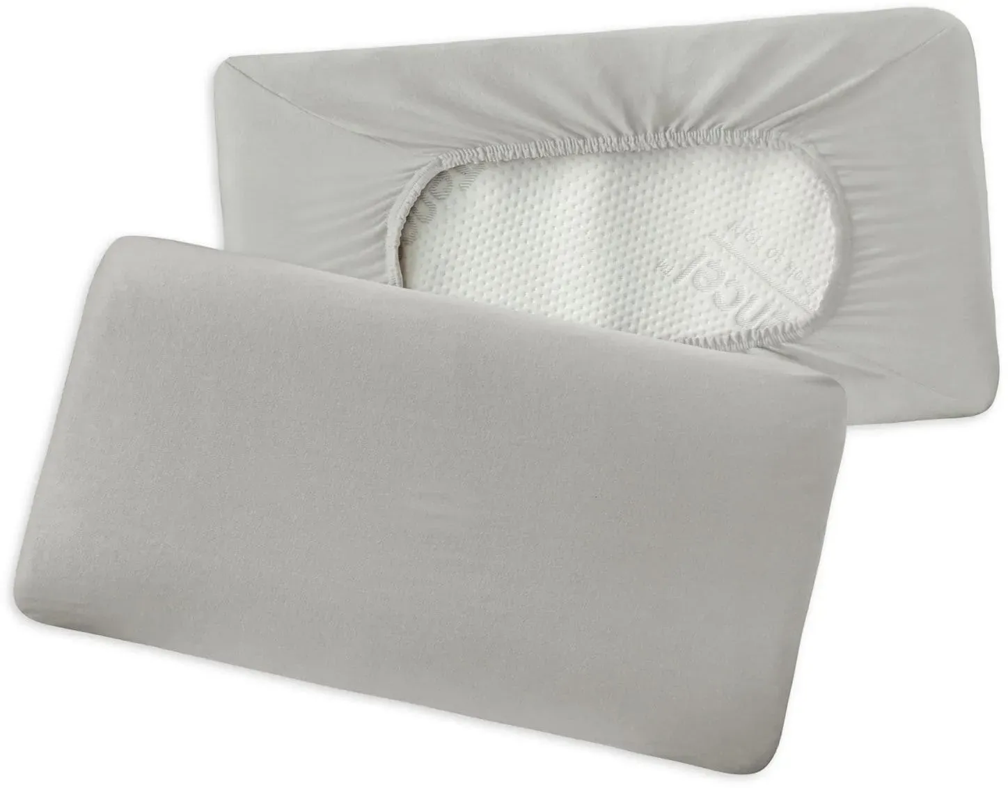 Traumschlaf Premium Interlock Jersey Universal Bezug für Nackenstützkissen ca. 40x60 cm - 40x80 cm | grau - grau