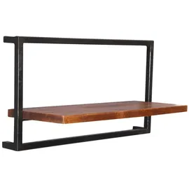 SIT Möbel Wandregal 125 x 25 x 75 cm Antikschwarz